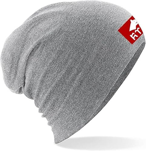 Beanie Mütze mit Göktürk Bozkurt Flagge Türk Fahne Ayyildiz Türkiye für Herren Damen und Kinder Navyblau weiß schwarz grau (DE/NL/SE/PL, Alphanumerisch, Einheitsgröße, Grau)