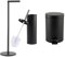 Beldray COMBO-9038 Bathroom Accessories Set – 3 Piece With 3L Soft Close Waste Pedal Bin, Toilet Brush & Holder, Freestanding Toilet Roll Holder, Stiff Bristle Cleaning Brush, Stylish Black Finish