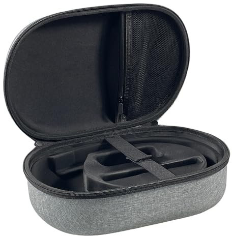 Szaerfa Hartschalenkoffer für Vision Pro, Aufbewahrungstasche für VR-Gaming-Headset und Touch-Controller-Zubehör, tragbarer Rundumschutz für Reisen