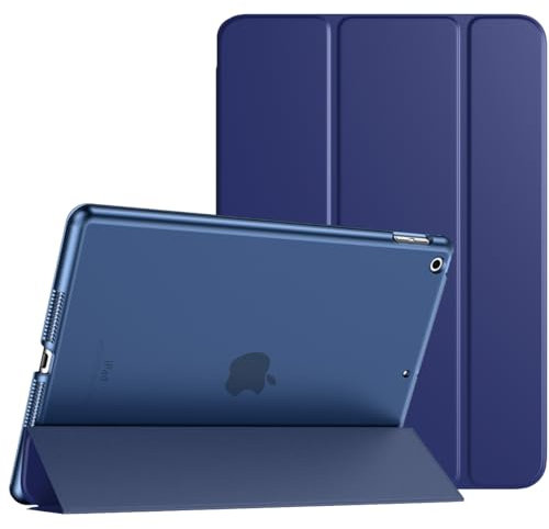 TiMOVO Hülle für iPad 9. Generation 2021/iPad 8. Generation 2020/iPad 7. Generation 2019, Ultra Dünn Durchscheinend Schutzhülle Smart Cover mit Auto Schlafen/Wachen für iPad 10,2 Zoll, Marin Blau