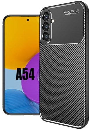 Hülle Kompatibel mit Samsung Galaxy A54 | Handyhülle Silikon Back Cover Case für Galaxy A54 TPU Bumper | Schwarz