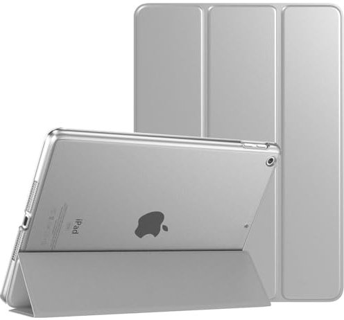 TiMOVO Cover per iPad 9 Generazione 2021/iPad 8 Generazione 2020/iPad 7 Generazione 2019, Custodia con Guscio Posteriore Traslucido Smart Cover con Auto Svegliati/Sonno per iPad 10.2 - Argento