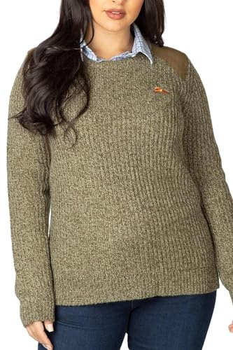 Chunky Shooting Sweater Pheasant Motif Wool Hunting Jumper Sweatshirt