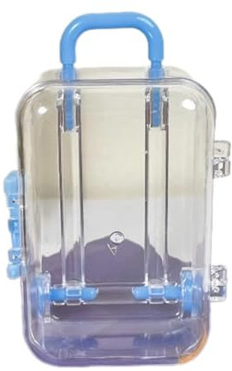 Zkydhbd Kleiner Koffer für Puppen, Kleidung, Zubehör, 45,7 cm, Puppen, Mädchen, Spielzeug, Miniatur-Dekor-Roller, Reise