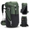 Outplea 50L Groß Wanderrucksack mit Öffnung Vorne Herren Damen, Wasserdicht Trekkingrucksack Reiserucksack mit Reflexstreifen, Outdoor Rucksack für Sport, Grün