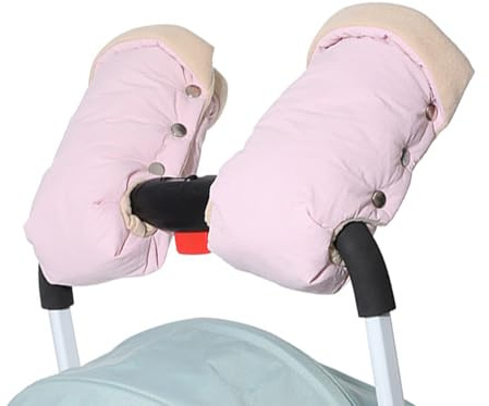 NOLOWY 1 par de guantes para cochecito de bebé, cómodos y cálidos, resistentes al viento, para carrito de la compra, calentador de manos dividido