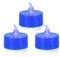ERTYUI 12 Pack LED Tea Lights, Last 200 Hours +, for Decoration (Blue Light, Blue Base, 12pcs)