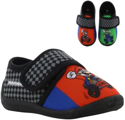 Leomil Super Mario Chaussons garçon | Pantoufles Enfants garcon, Idéal pour la maison et la Maternelle, Nintendo, Cadeau pour Enfants
