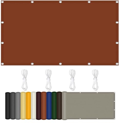 Vela Ombreggiante Parasole 230 x 230 cm Protezione Raggi Uv, Robusto e Stabile Tendone Parasole in Tela con Occhielli per Terrazza, Giardino, Balcone, Campeggio, Quadrata, Rosso Ruggine