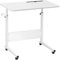 GRANDMA SHARK 80 × 40 cm Laptop Table for Sofa or Bed, Laptop Desk, Standing Height Adjustable Computer Desk, Portable Side Bed Sofa Table - White