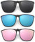 MOAZIFI 3 Stück Sonnenbrillen Aufsatz Brille Zum Aufstecken, Sonnenbrille Über Normale Brille, Clip On Sonnenbrille, Sonnenbrillen Clip Für Brille, Sonnenbrille Zum Aufstecken, Für Brillenträger