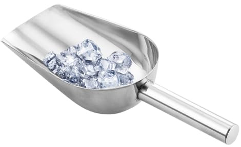 Ice Scoop - Edelstahlküchenschaufel für Eismacher, Gefrierschrank oder Bar Verwendung | Langlebige Utility Scoop für Süßigkeiten, Kaffeebohnen, Popcorn, Mehl oder Trockenfutter Mehrzweck -Metallzubehö