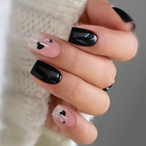 JMEOWIO Valentines Day Heart Semi Cured Gel Strips Wraps Nail Art Sticker
