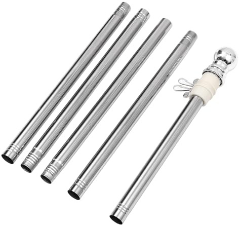 Hemobllo Robuster 6 Fuß Fahnenmast aus Edelstahl mit Wandmontage und Drehbaren Ringen Wetterfester Fahnenmast für Outdoor Events und Flaggen