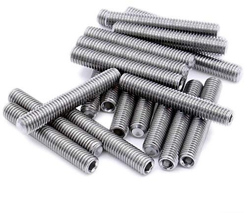 M6 (6mm x 35mm) Hex Socket Grub Screw (Cup Point) - Stainless Steel (A2) (Pack of 20)