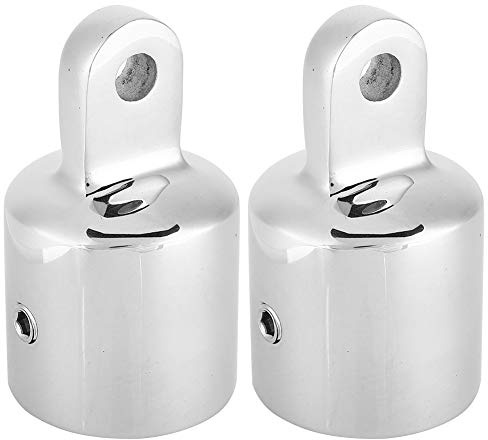 Bimini Top Fitting, Boat Bimini Top Cap, 2 PCS Stainless Steel Eye End for Boat Bimini Top Connecting Cap Screw Fitting Hardware 1 Boat Accessories Boat Sliding Cap