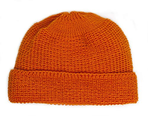 Leuchtfeuer Strickwaren Mütze WALFÄNGER 323 Beanie Grobstrick Made in Germany (orange)