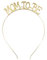 Oblique Unique® Haarreifen Mom to Be Haarreif für Baby Shower Baby Party Mädchen Junge in Gold aus Metall