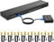 Yinker VGA KVM 8 Ports, USB Rackmount + 8 Câbles + 4 Concentrateurs USB + Sélecteur de Bureau Filaire + Oreilles de Montage en Rack