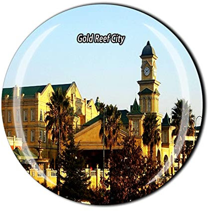Gold Reef City Johannesburg Südafrika Kühlschrankmagnet 3D Kristall Touristen Souvenir Geschenkkollektion Kühlschrank Magnet Aufkleber