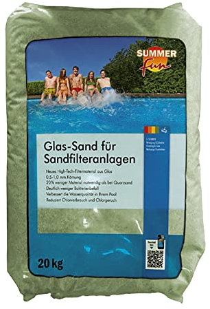 Festiv 20 kg Filterglas Pool Schwimmbad anstatt Filtersand 0,5 mm - 1,0 mm Körnung