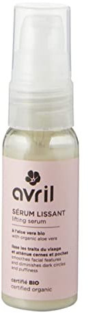 Avril - Sérum Lissant Bio - Lisse les Traits du Visage, Atténue Cernes et Poches - Aloe Véra Bio - 100% d'Origine Naturelle - Produit Végan, Fabriqué en France - 30ml