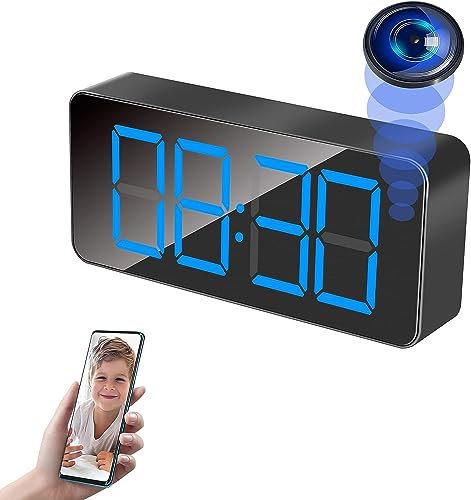 LXMIMI WiFi Cámara Espía, 2.4G/5Ghz WiFi Oculto Reloj Cámara HD 1080P Mini WiFicámara Espía con Detección de Movimiento y Visión Nocturna Apoyo Visión Remota