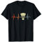 Vintage Badminton Herzlinie Federball Herzschlag T-Shirt