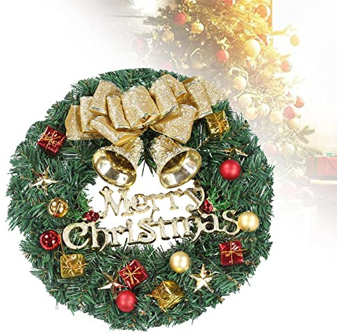 Christmas Tree Garland, 30 cm Artificial Christmas Wreath Decoration,Weihnachtstürkranz,Weihnachtskranz,Adventskranz for Parties, Festivals, Doors,Christmas Decoration