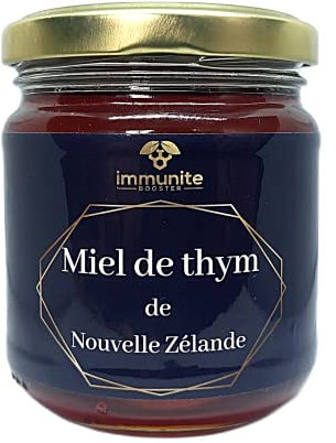 Miel de Thym de Nouvelle-Zélande pur - 250g Poids net - Miel pur et naturel - immunite BOOSTER