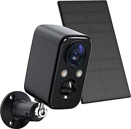 FOAOOD Cámara Vigilancia WiFi Exterior Solar Camaras de Vigilancia sin Cables Visión Nocturna Color Alarma con Bateria Incorporada Detección Humana PIR Audio Bidireccional IP66