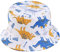 Malaxlx Unisex Kleinkind Sonnenhut Dinosaurier Weiß Fischerhut Kinder Sommerhut für 2-4 Jahre Mädchen Jungen