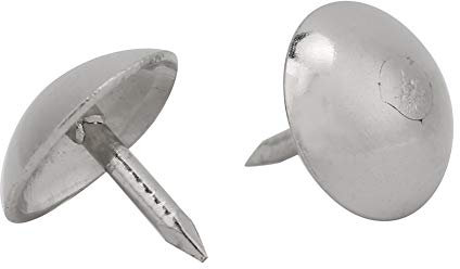 Cyrank Upholstery Tacks 150pcs, 9x7mm Upholstery Tacks Decorative Nail Heads Silver Thumb Tacks Furniture Tacks Nails for Upholstery