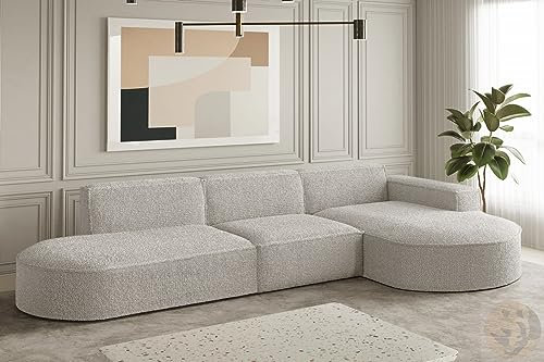 LENART FRIDERIK-EU - Ecksofa, Wohnzimmer Sofa, Eckcouch [ Rechts - Beige ] Wohnzimmer Möbel, Sofas & Couches, Couch, Wohnzimmersofa, Modernes Ecksofa