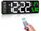 ORIA 16'' Reloj de Pared Digital, Reloj de Pared LED con Pantalla Grande, Reloj Despertador Digital con Control Remoto, 2 Juegos de Alarma, Brillo y Temporizador Ajustables, Hora/Fecha/Temperatura