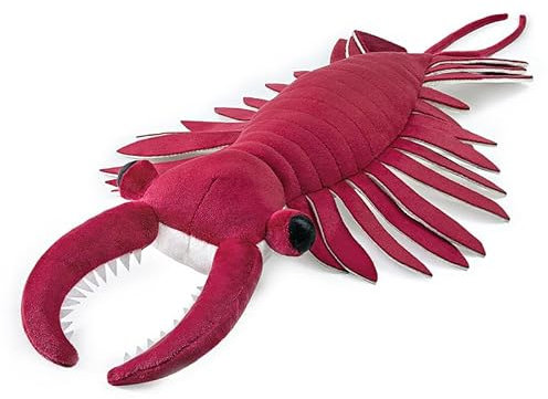 PuffPurrs Realistisches Anomalocaris-Plüschtier - 21 lebensechte Kreatur aus dem Kambrium, einzigartiges Plüschgeschenk für Kinder