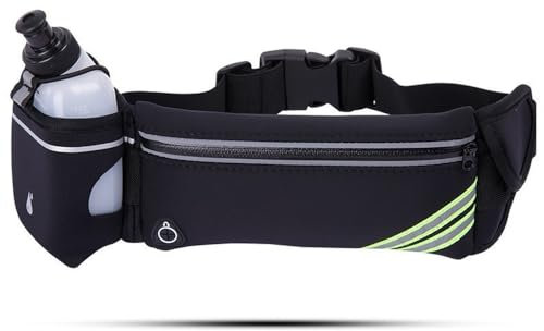 LPAMABA Ceinture de Course avec Porte Bouteille 1 Bouteille d'eau Ceinture de Course pour Telephone Sacs Banane Running Sac Banane Telephone Portable Femme Homme Ceinture Running pour Smartphone