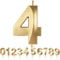 Nummer 4 Geburtstagskerze, 4. Geburtstag Kerze, 3D Design Gold Glitter Nummer Kerzen, Cake Topper Dekorationen, Kuchen Kerze für Geburtstagsparty, Hochzeitstag, Baby-Dusche, Party-Dekoration