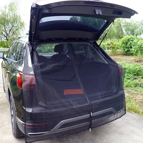 Sliding Door Magnetic Fly Screen, Camper Van Car Awning, Mesh Mosquito Net Sun Protector Van Curtains for Outdoor Camping, Self-drive Trips(L)
