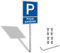 Yuntarda PrivatParkplatz Schild mit Pfosten,Parken verboten Schild 30 x 20 cm aus dauerhaft Alu mit UV-Schutz Wetterfest