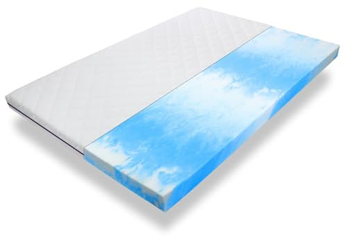 Gel-Topper 160x200 cm, Höhe 8 cm, Matratzenauflage 160x200, Veganer Matratzentopper aus Gelschaum, Premium Materialien Made in Germany