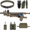 ycahowa Paintball-Jagd-Kampfausrüstung for Die Jagd, Taktisches Gürtelset, Dienstgürtel Mit Sanitätstasche Und 5,56/9 Mm Magazintasche(OD)