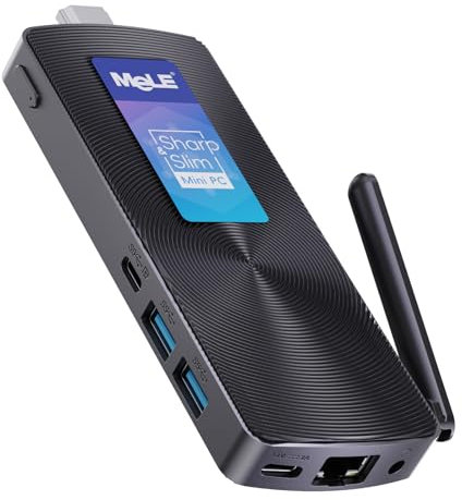 MeLE Mini PC Stick PCG02 4GB RAM 128GB eMMC Fanless PC Alder Lake N100(up to 3.4GHz) Desktop Computer Stick HDMI/USB3.2/WiFi/BT/Ethernet Windows 11 Home
