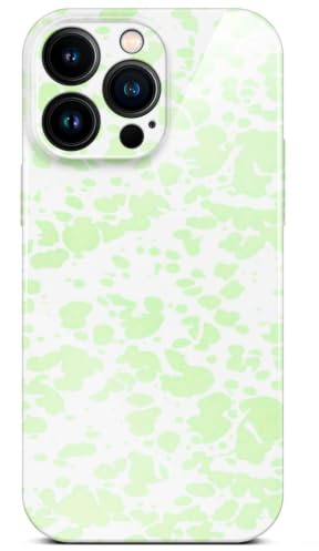 ONEFLOW für iPhone 16 Pro Max Hülle mit Design Muster, Designer Case Handy Schutzhülle mit Kameraschutz, Hardcase Bedruckt dünne Handyhülle, Splash Cover, Farb Flecken Mint Grün