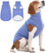 IECOii Maglione per cani di taglia grande, gilet in pile elasticizzato per cani, blu, grande, caldo maglione per cani, maglione a collo alto per cani di taglia grande, ragazza ragazzo, maglione