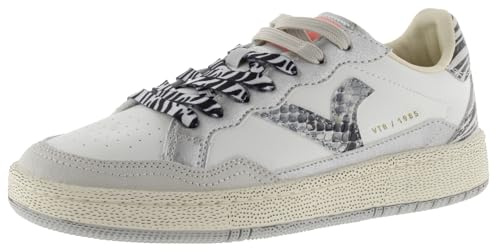 victoria 1985 Basket Smash Leder & Metall- & Animal-Print Einsätzen 8806109 für Damen GRIS 40