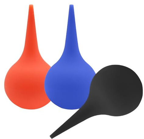 AYNKH 3Pcs Kit Seringue d'Aspiration d'Oreille en Caoutchouc, Boule de Lavage d'Oreille 30ml pour Adultes et Enfants pour Enlever le Cérumen et Rincer le Nez