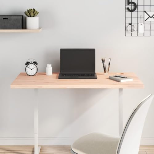 Schreibtischplatte Buche massiv 100x50x2,5 cm Ersatz für Tisch, Werkbank, Bürotisch, langlebige Arbeitsfläche Typ 1