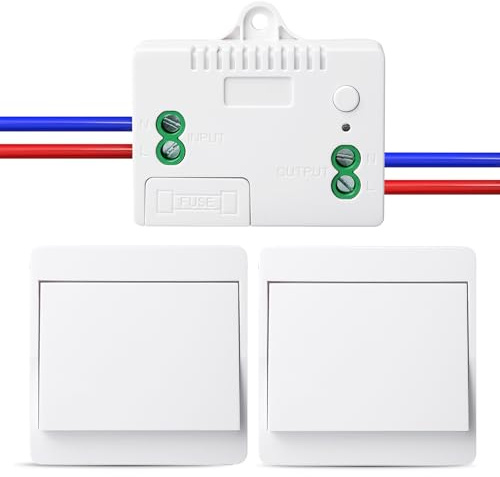 Lot Interrupteur Sans Fil, Interrupteur D'Éclairage Auto-Générant Sans Fil, 220v Pile Radio Interrupteurs, Interrupteurs Mural Auto Alimenté A Distance Eclairage Domestique, Étanche Et Sûr