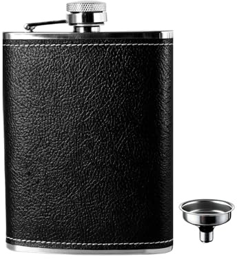 Zolventiq 8Oz Hip Flask for Men Women, 304 Stainless Steel Portable Whiskey Flask with Funnel for Camping, Hiking, Climbing, Barbecue, Outdoor Activities